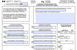 T4-Sommaire des retenues et cotisations payées T4-Sommaire des retenues et cotisations payées